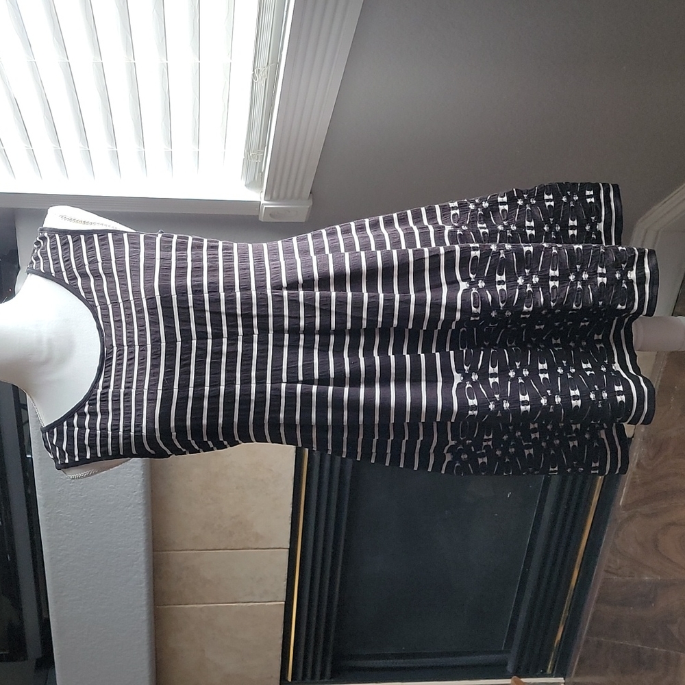 Max Studio dress, black/white stripes, size large